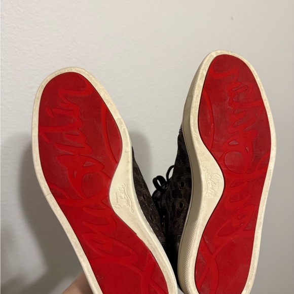 Christian Louboutin Leopard Print High-Top Sneakers - Picture 2 of 9